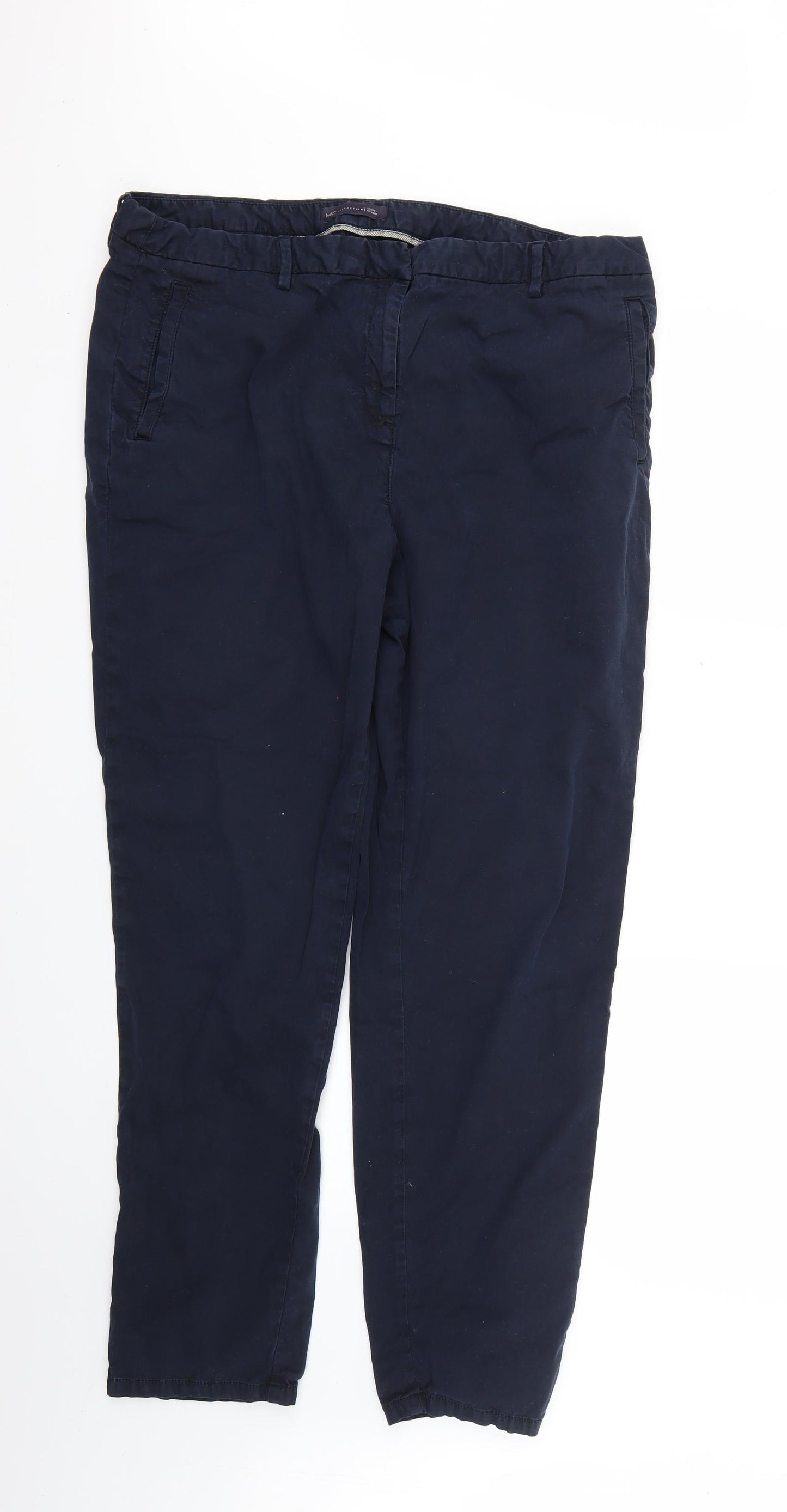 Marks and Spencer Womens Blue   Trousers  Size 18 L28 in