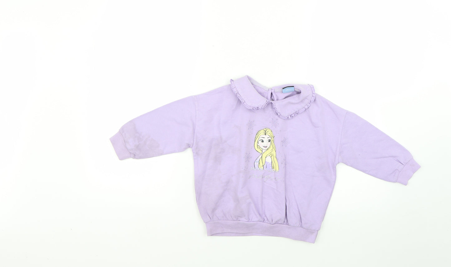 George Girls Purple   Pullover Jumper Size 3-4 Years