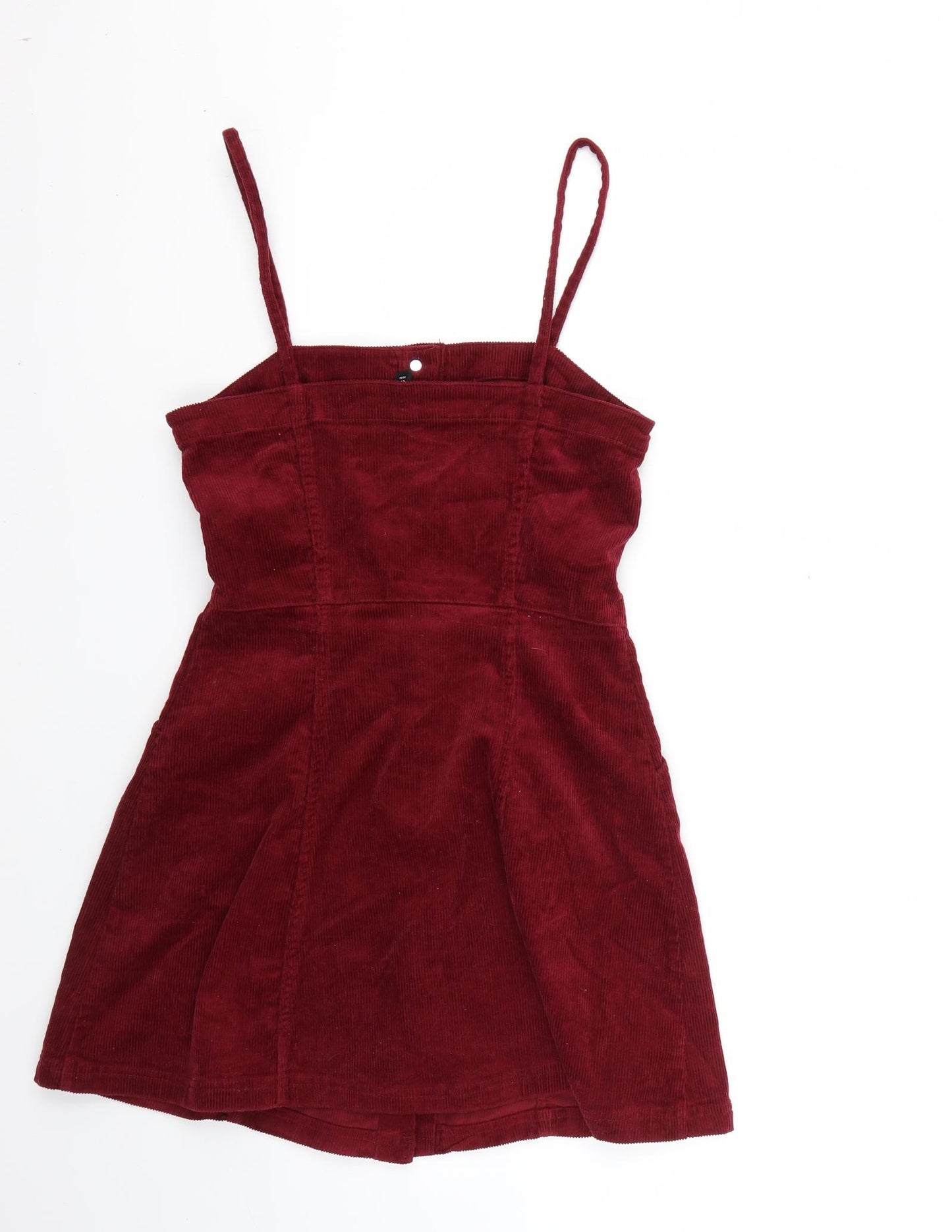 H&M Womens Red   Pinafore/Dungaree Dress  Size 4