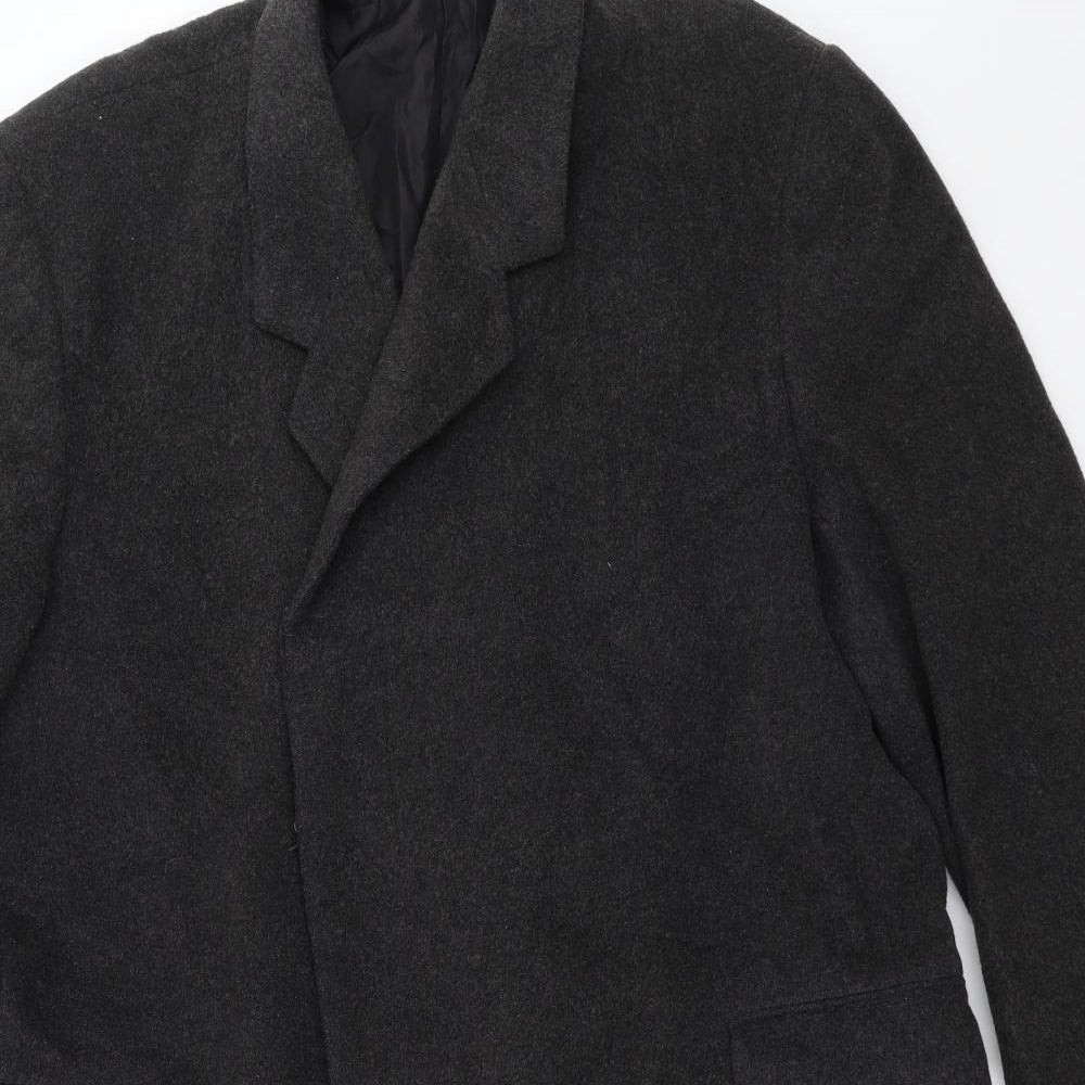 Preworn Mens Grey   Overcoat Coat Size 46