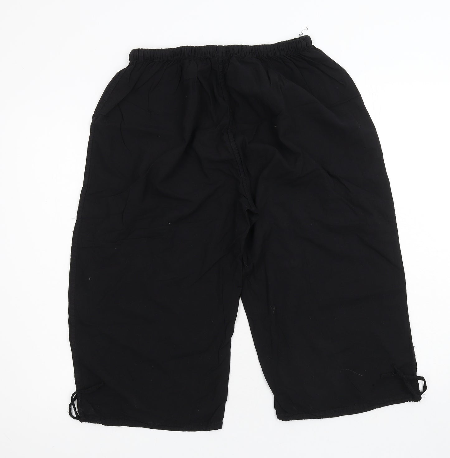Moda Impression Womens Black   Cropped Trousers Size 30 in