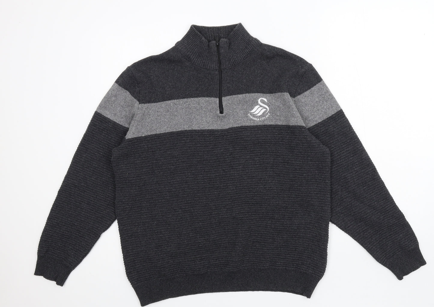 Swansea City AFC Womens Grey  Knit Pullover Jumper Size L