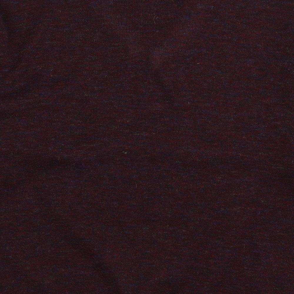Gilliani Womens Purple Argyle/Diamond Knit Pullover Jumper Size L