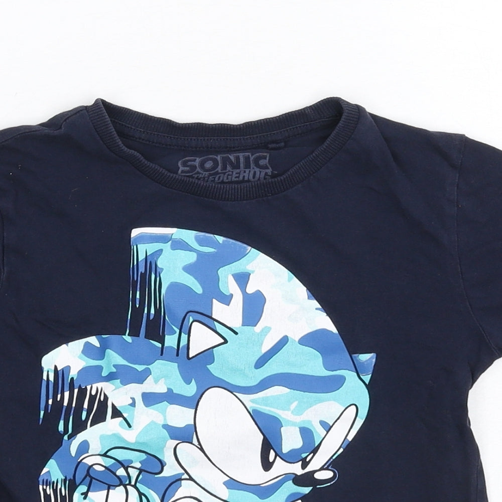 NEXT Boys Blue  Jersey Basic T-Shirt Size 6 Years  - Sonic The Hedgehog