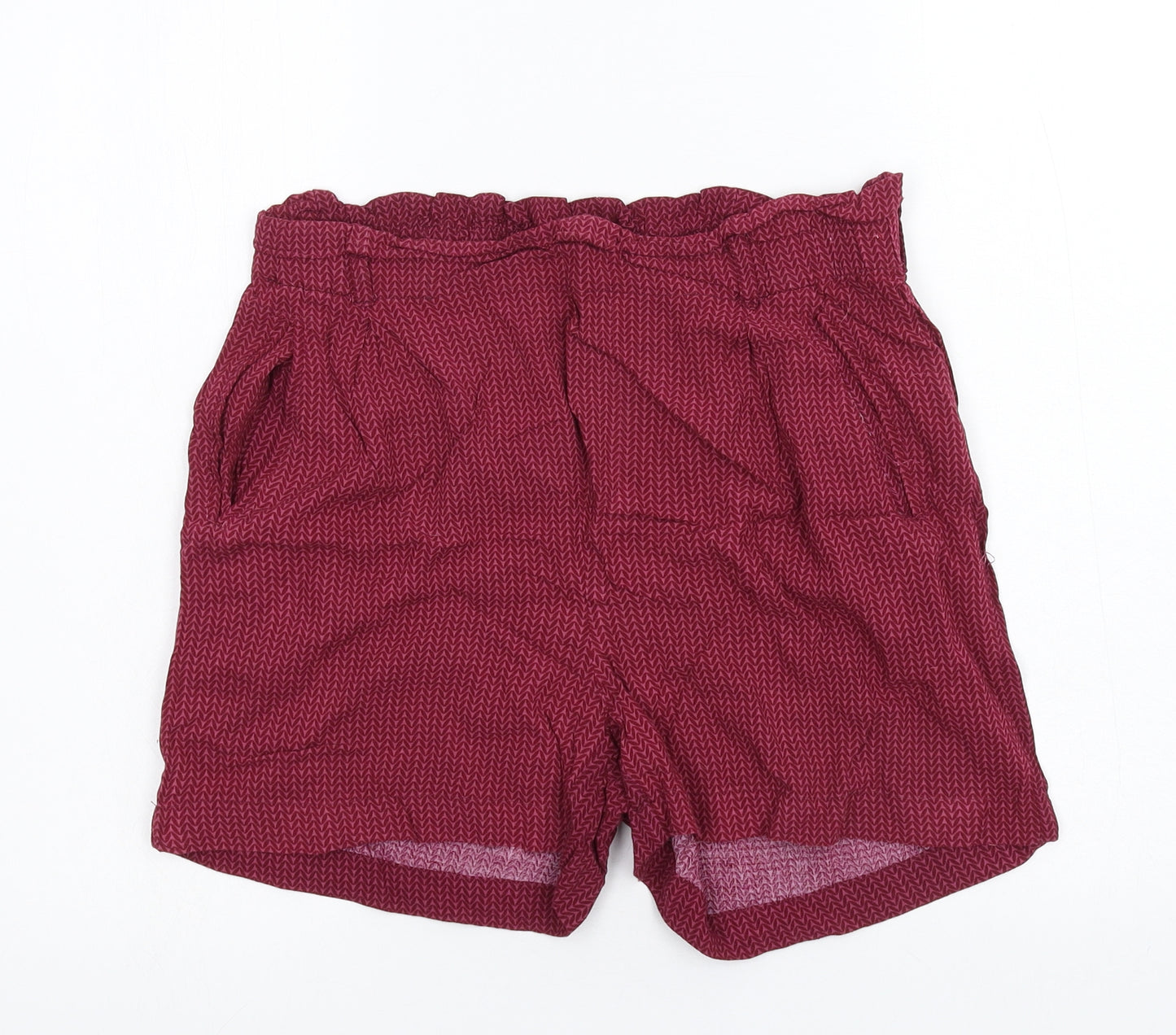 Fresh Made Womens Purple   Paperbag Shorts Size M