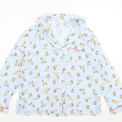 Cape Daisy Womens Blue   Basic Blouse Size 12  - Christmas dog