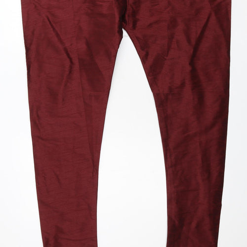 Preworn Womens Red   Trousers  Size 57 in L37 in