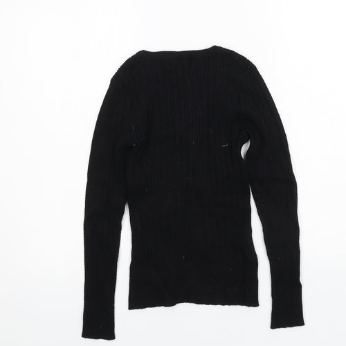 Primark Womens Black  Knit Pullover Jumper Size 10
