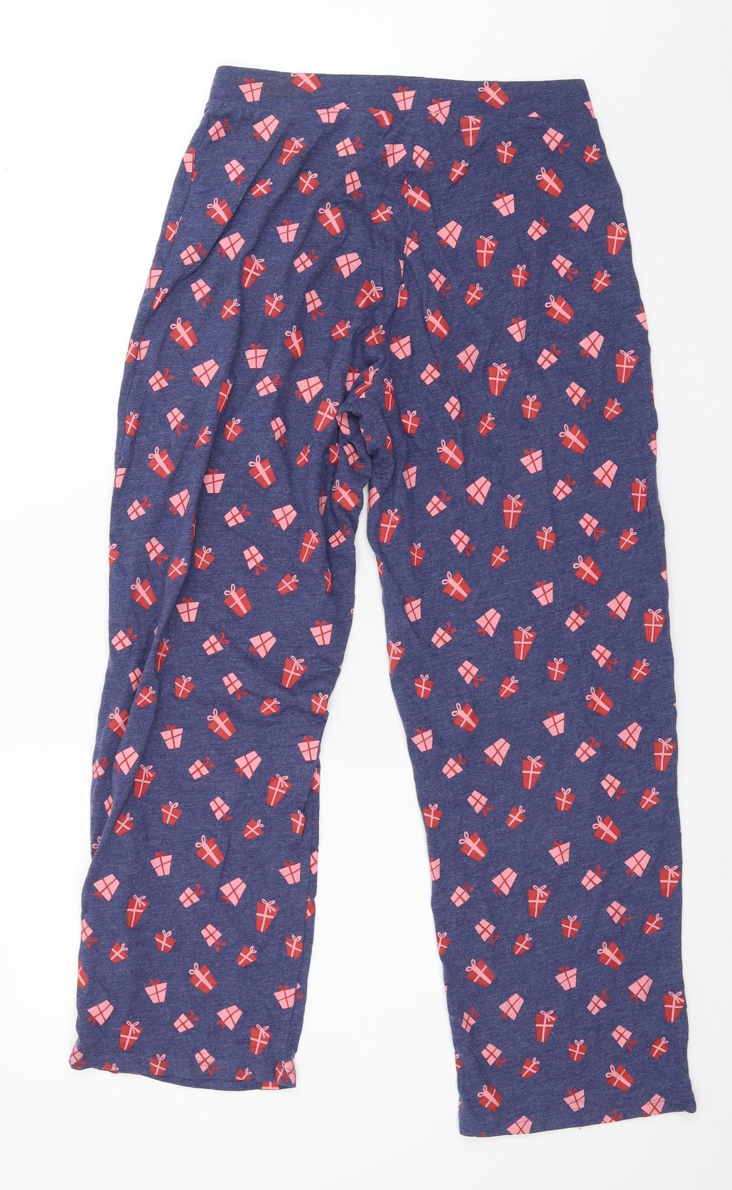 TU Womens Blue Geometric Jersey Capri Pyjama Pants Size 10  - presents