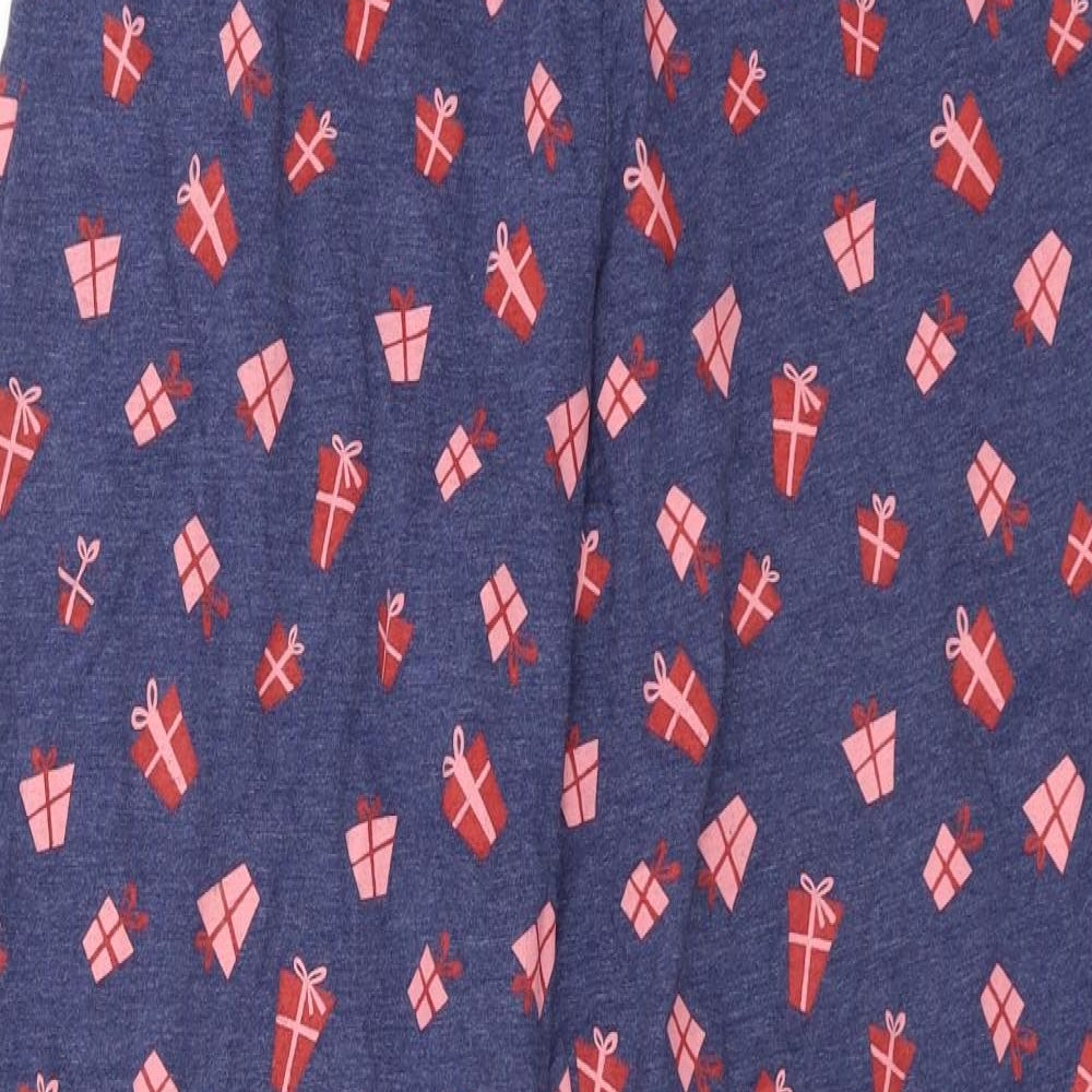 TU Womens Blue Geometric Jersey Capri Pyjama Pants Size 10  - presents