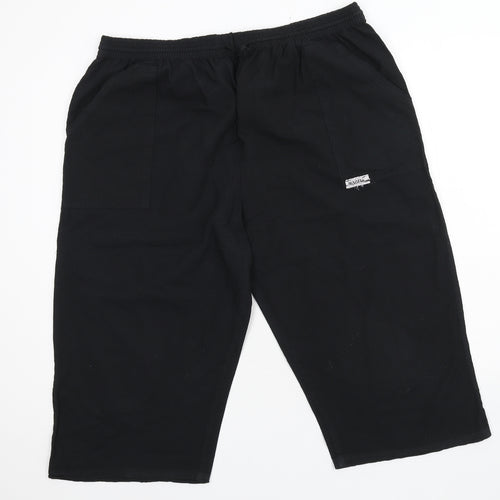 Mabel Womens Black   Cropped Trousers Size 2XL L20.5 in
