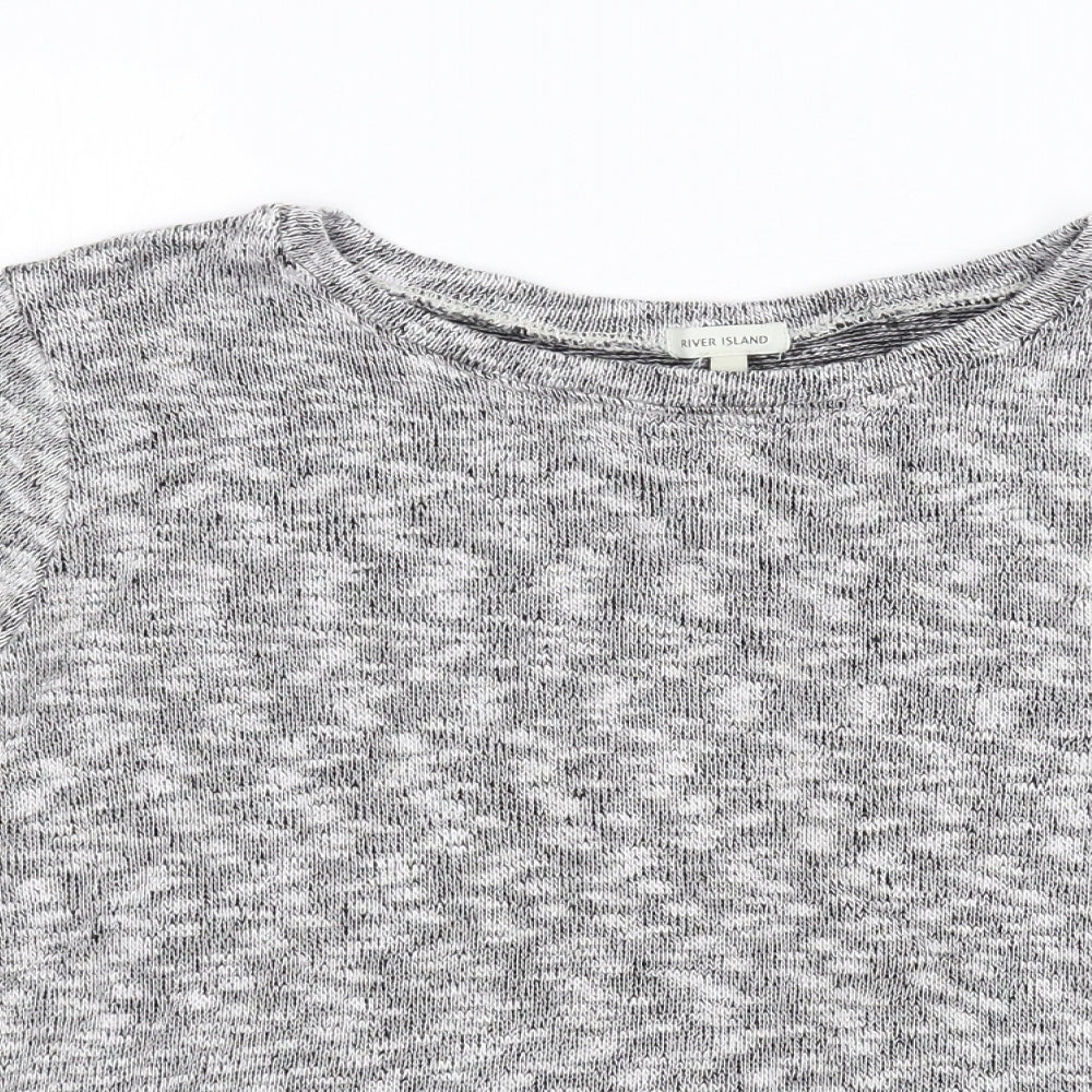 River Island Womens Grey  Knit Pullover Jumper Size 12