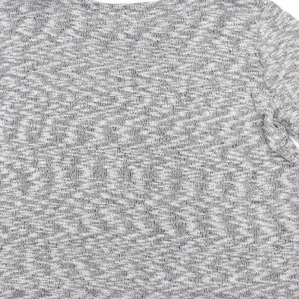 River Island Womens Grey  Knit Pullover Jumper Size 12