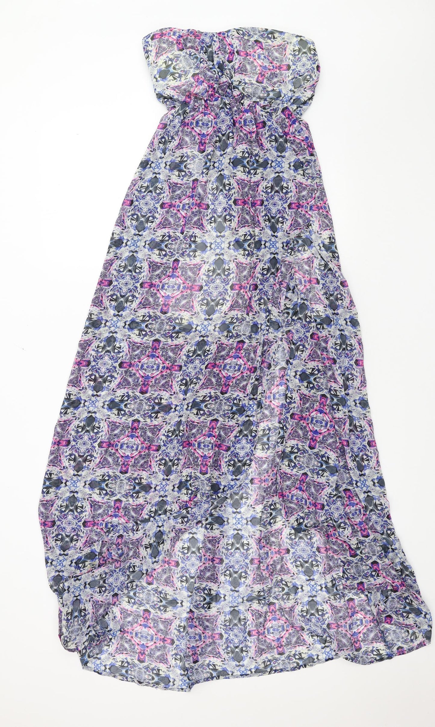 Sans Souci Womens Blue Geometric  Ball Gown  Size S