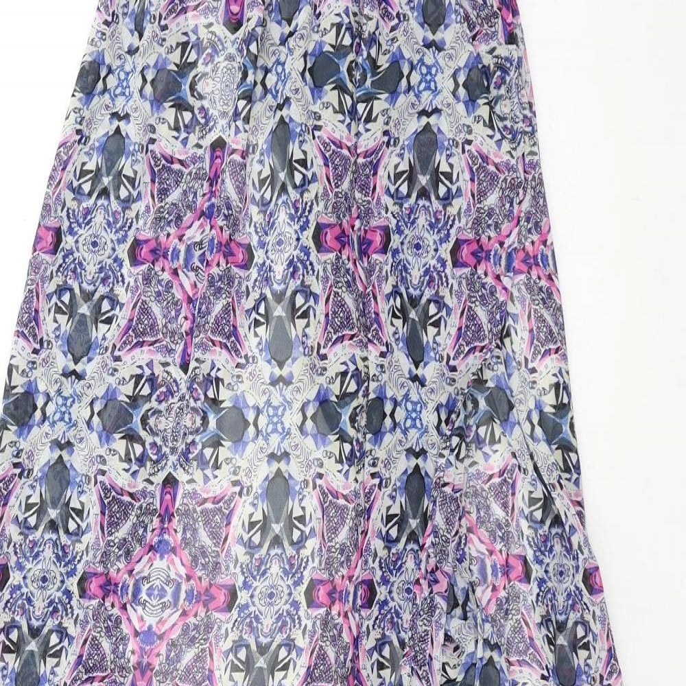Sans Souci Womens Blue Geometric  Ball Gown  Size S