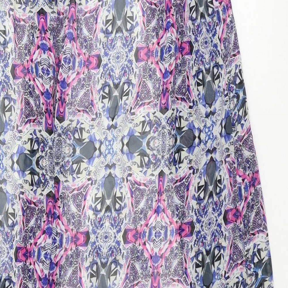 Sans Souci Womens Blue Geometric  Ball Gown  Size S