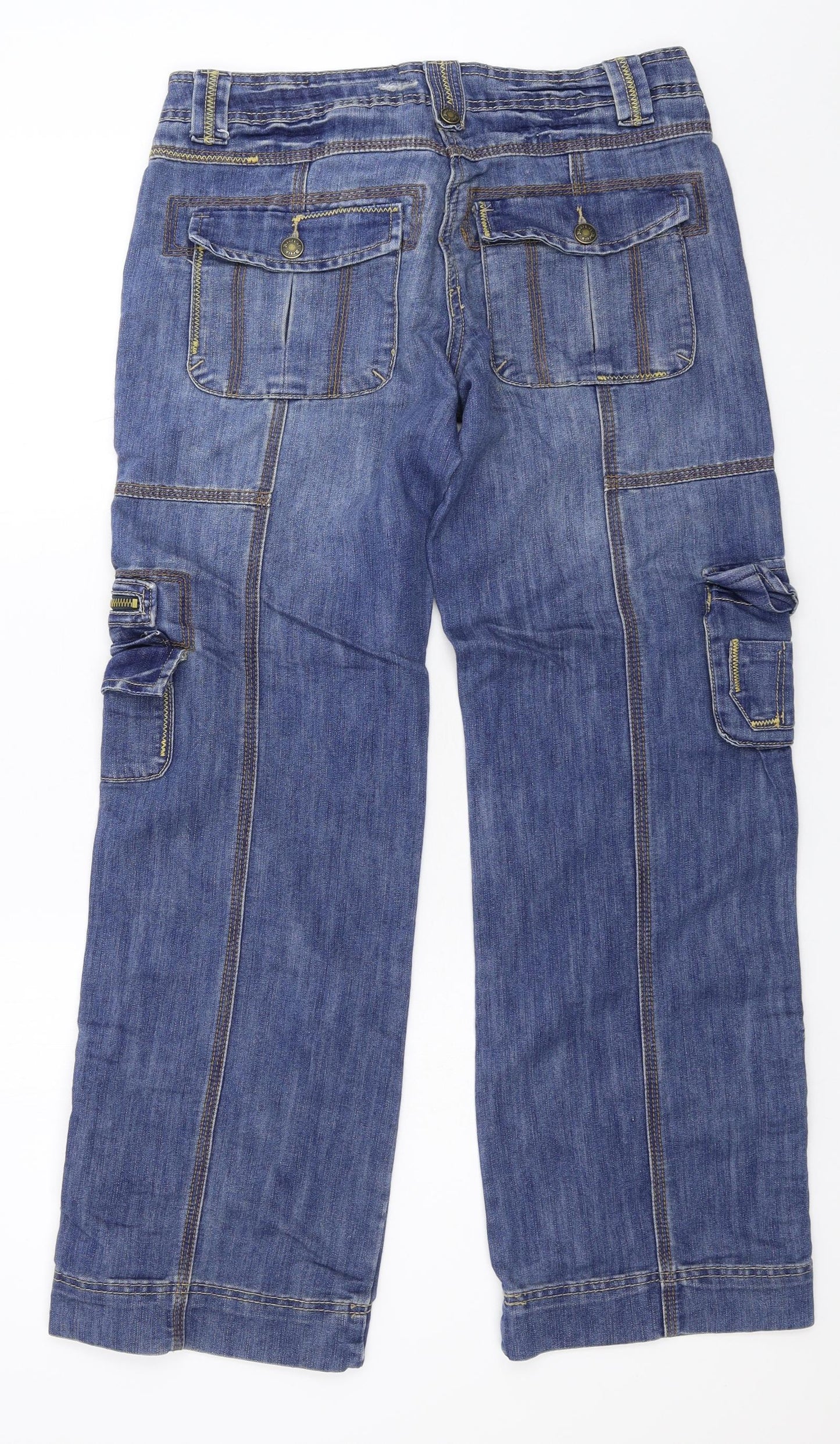 House of Denim Womens Blue  Denim Straight Jeans Size 10 L28 in
