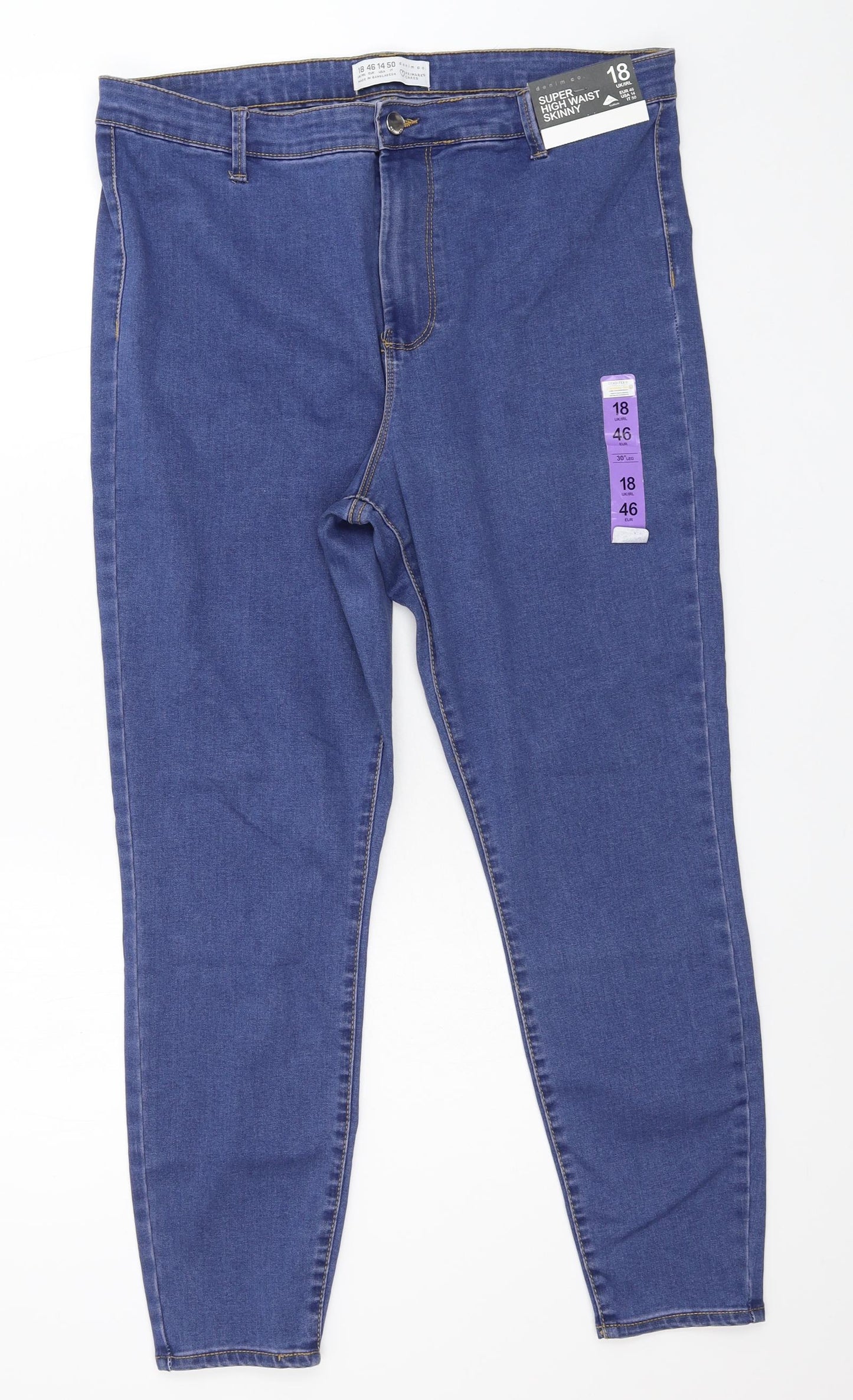 Denim & Co. Womens Blue  Denim Skinny Jeans Size 18 L36 in