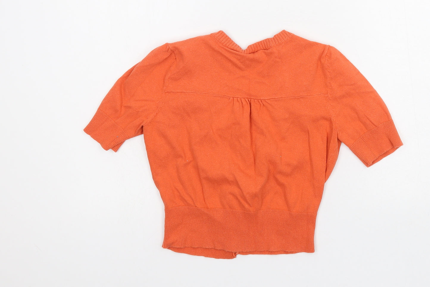New Look Womens Orange  Knit Cardigan Jumper Size 12