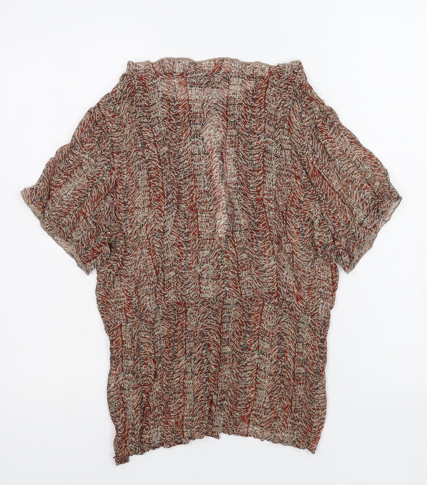 Bohemia Womens Multicoloured Floral Chiffon Basic Blouse Size M