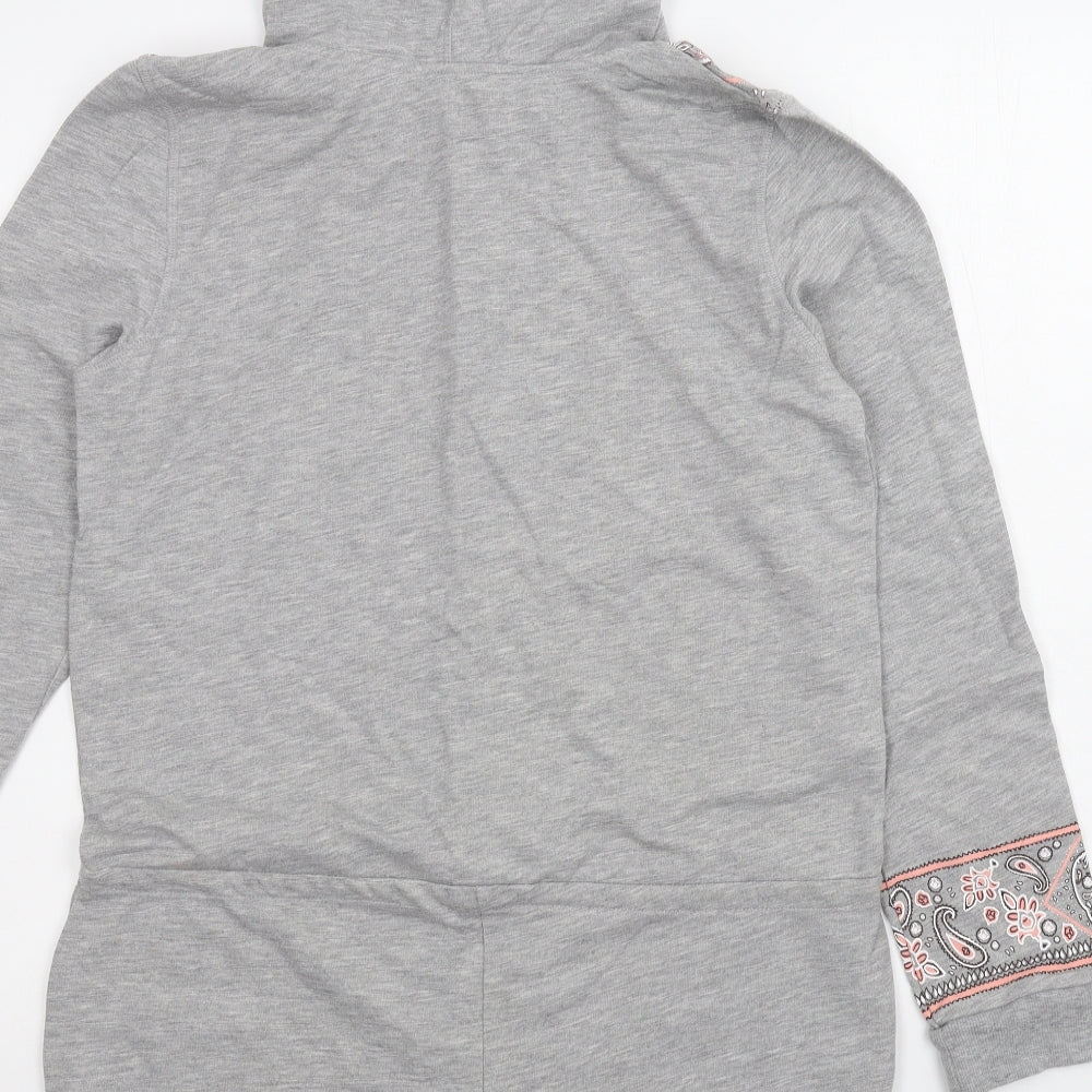 River Island Womens Grey Geometric Jersey Top One Piece Size M