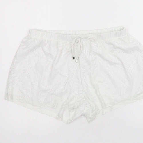 TU Womens White   Sweat Shorts Size 16