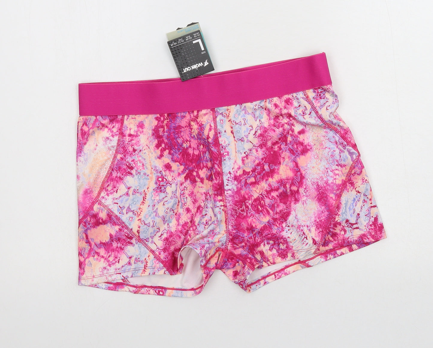 WORKOUT Womens Pink  Jersey Sweat Shorts Size 14