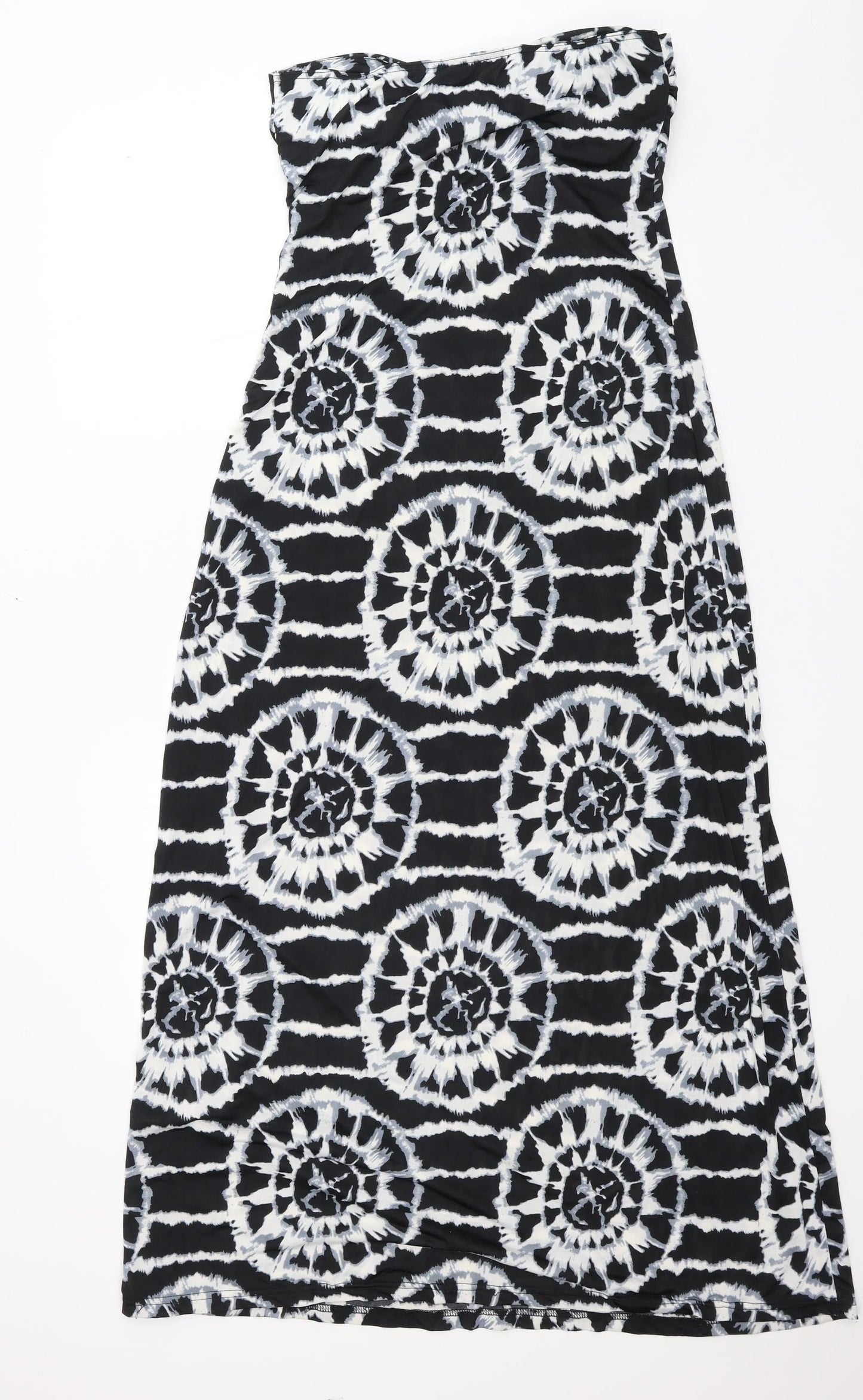 New Look Womens Black Tie Dye Jersey A-Line  Size S