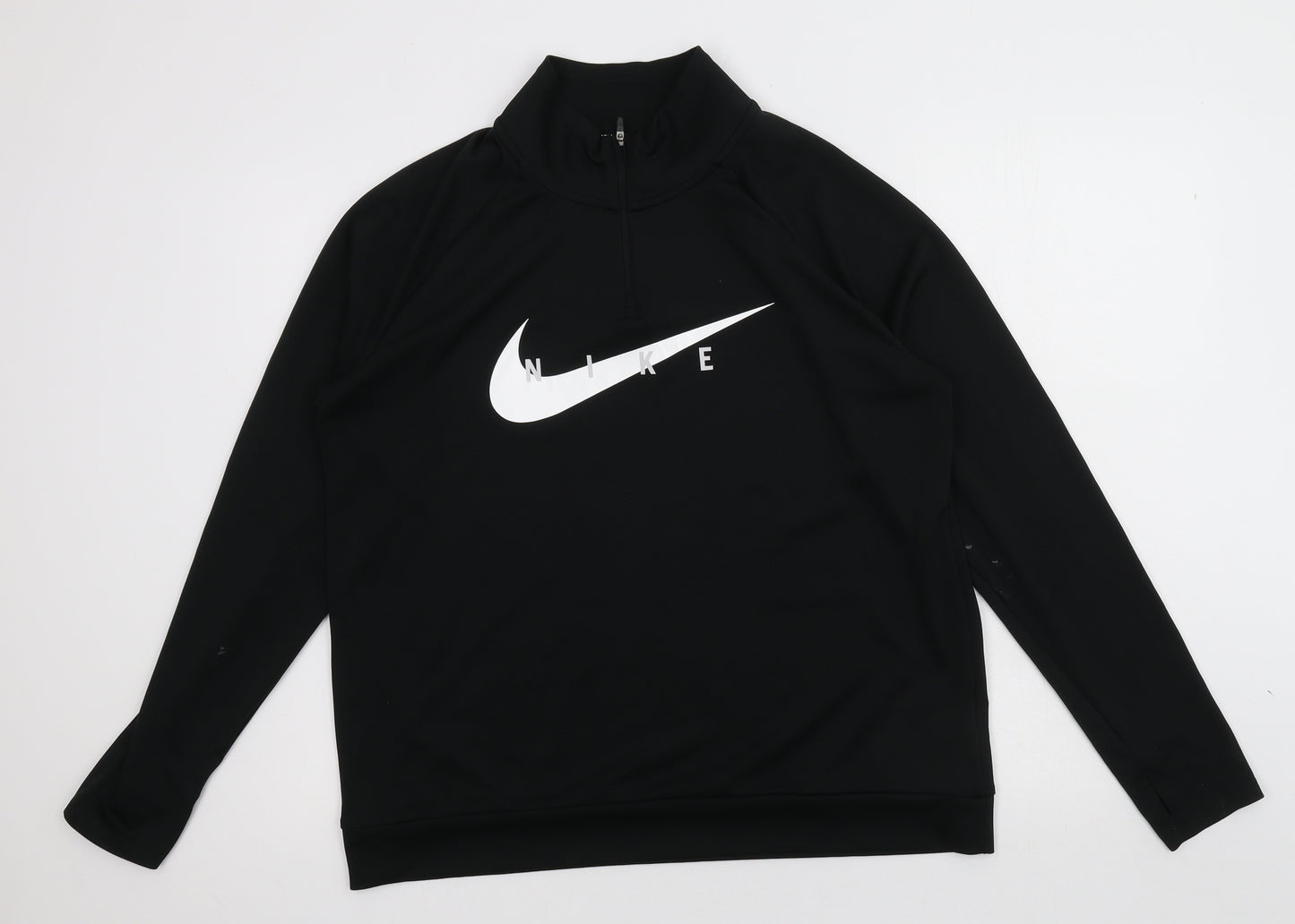 Nike Womens Black  Jersey Pullover Sweatshirt Size L