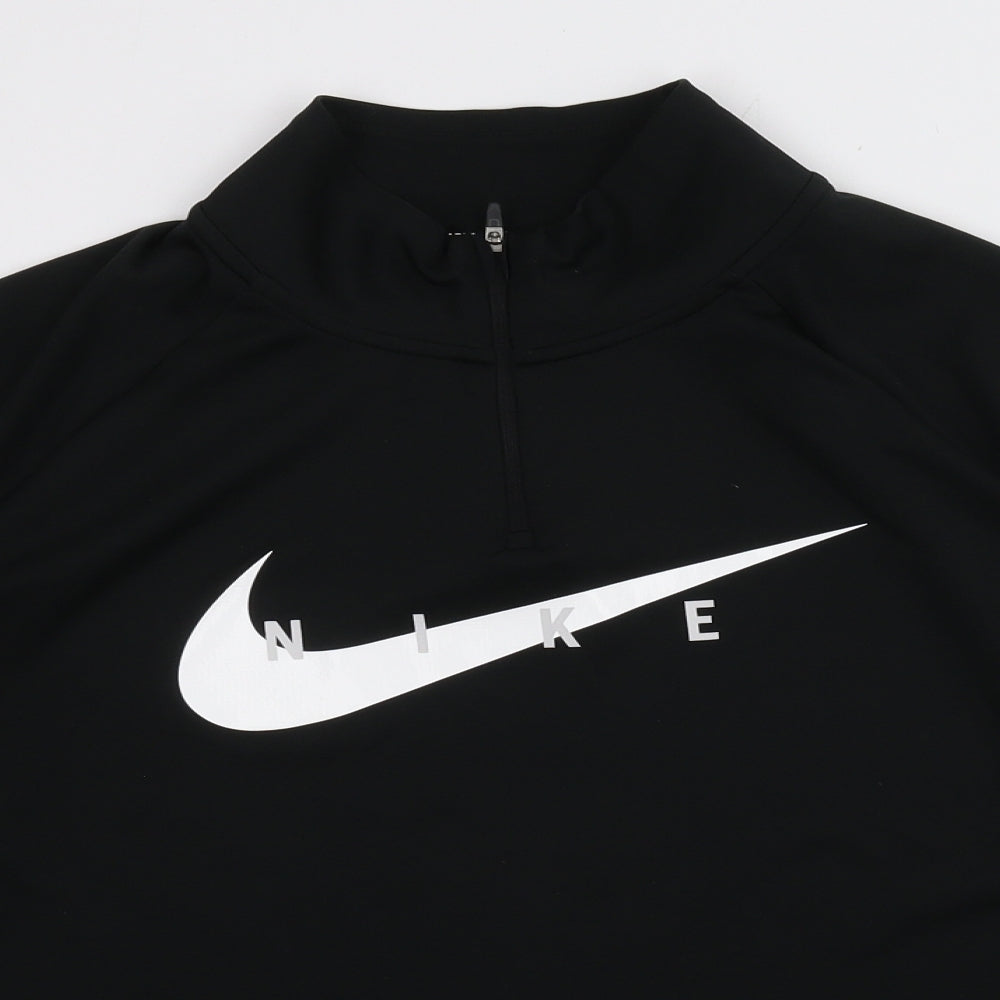 Nike Womens Black  Jersey Pullover Sweatshirt Size L