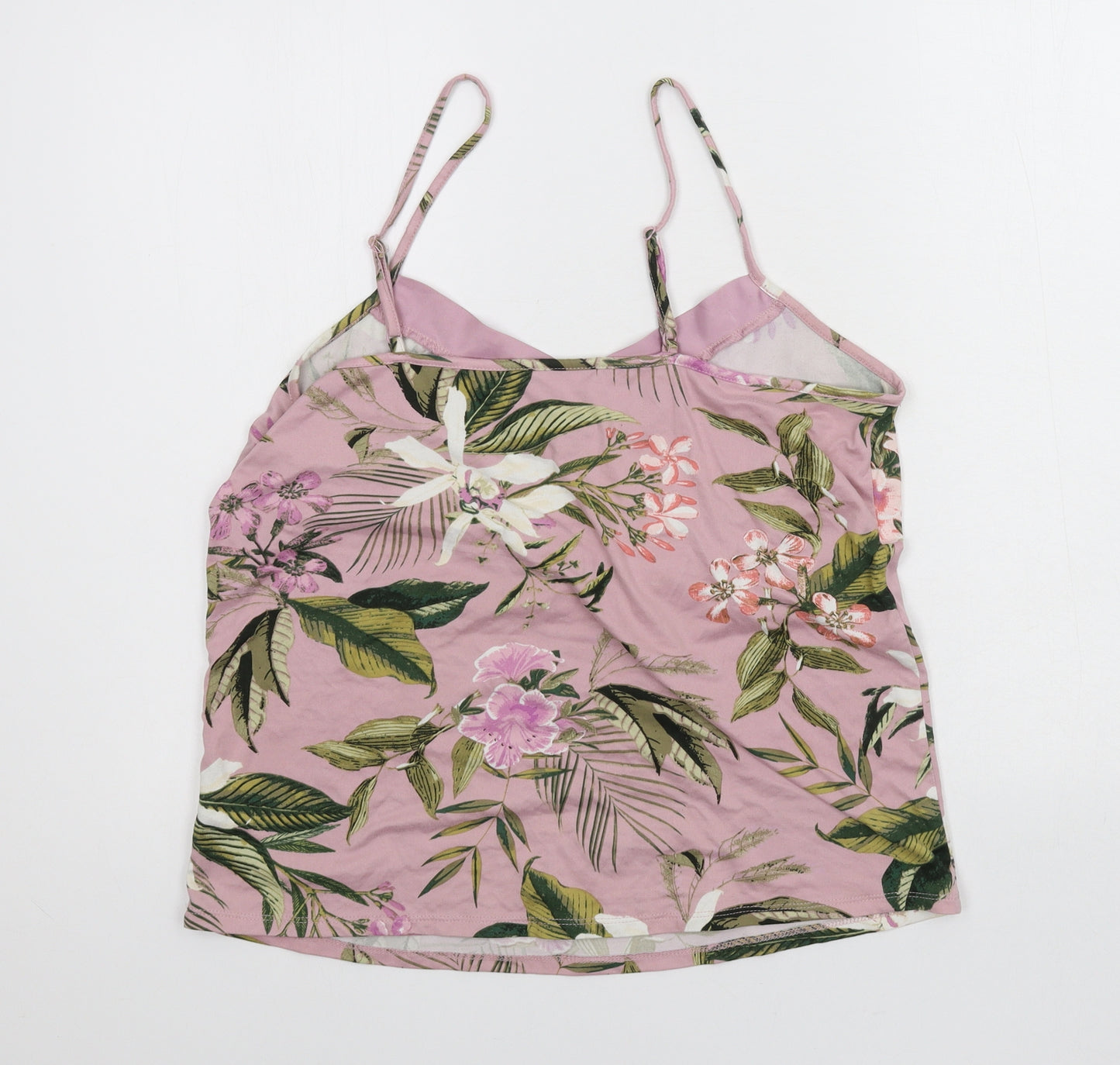 Primark Womens Pink Floral Jersey Top Pyjama Top Size 12