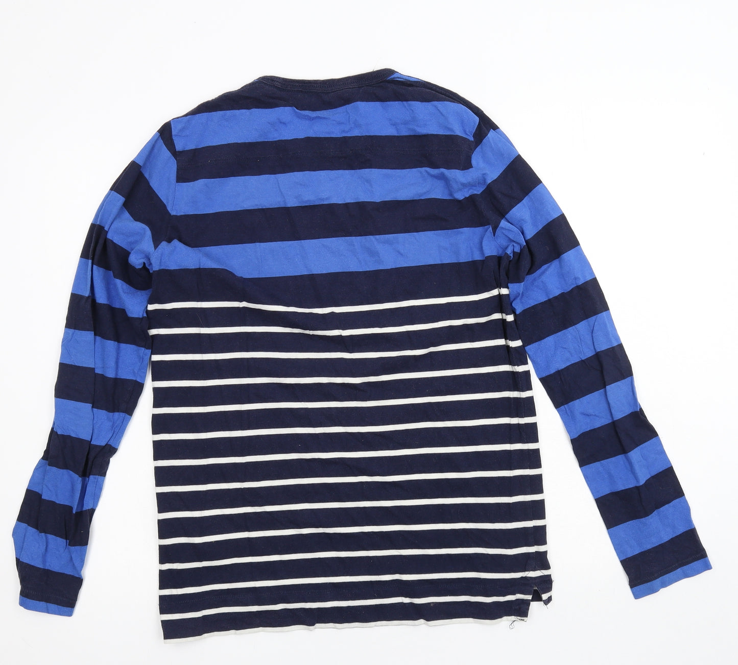 French Connection Mens Blue Striped Jersey  T-Shirt Size M