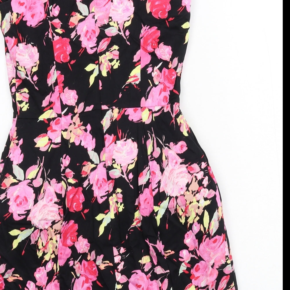 Oasis Womens Black   Skater Dress  Size 10