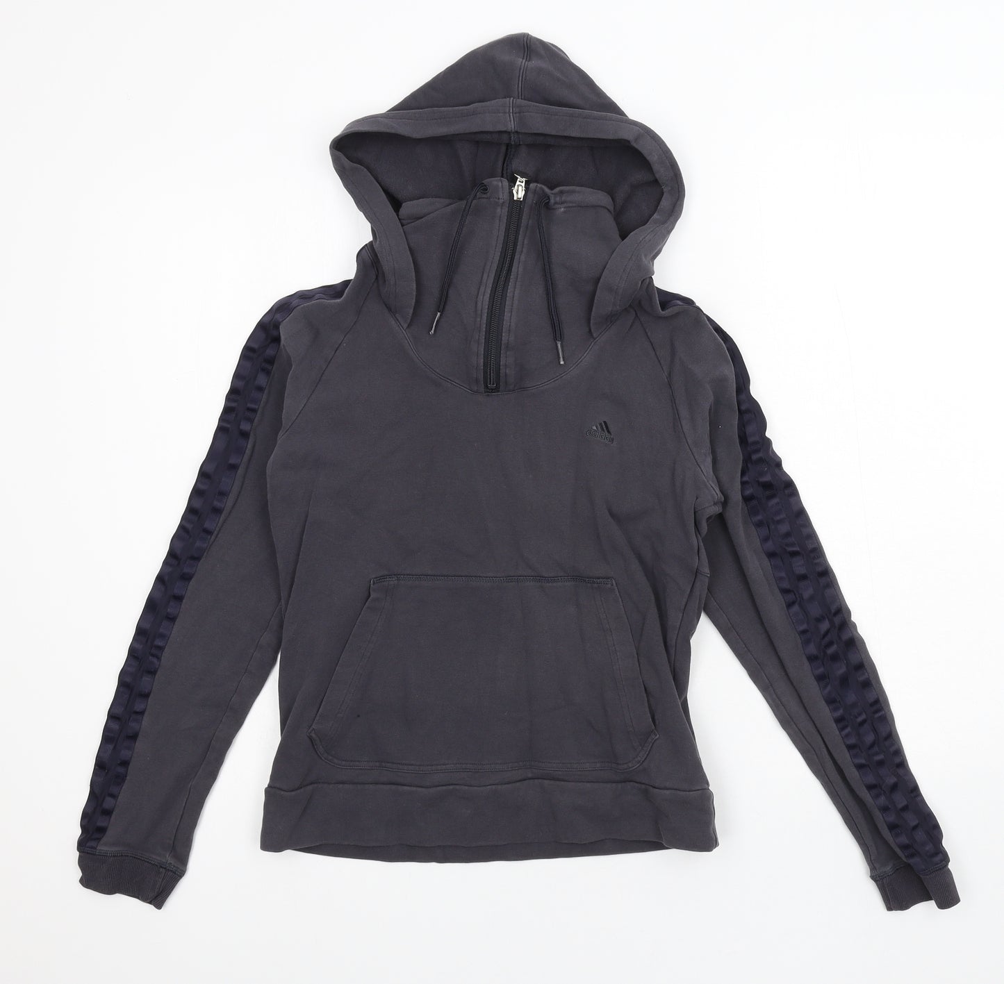 adidas Womens Black  Jersey Full Zip Hoodie Size 12