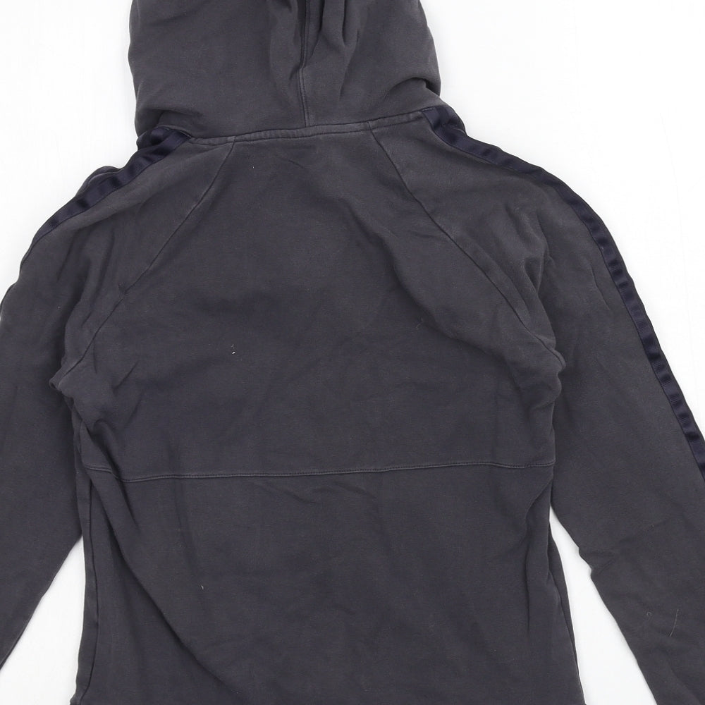 adidas Womens Black  Jersey Full Zip Hoodie Size 12