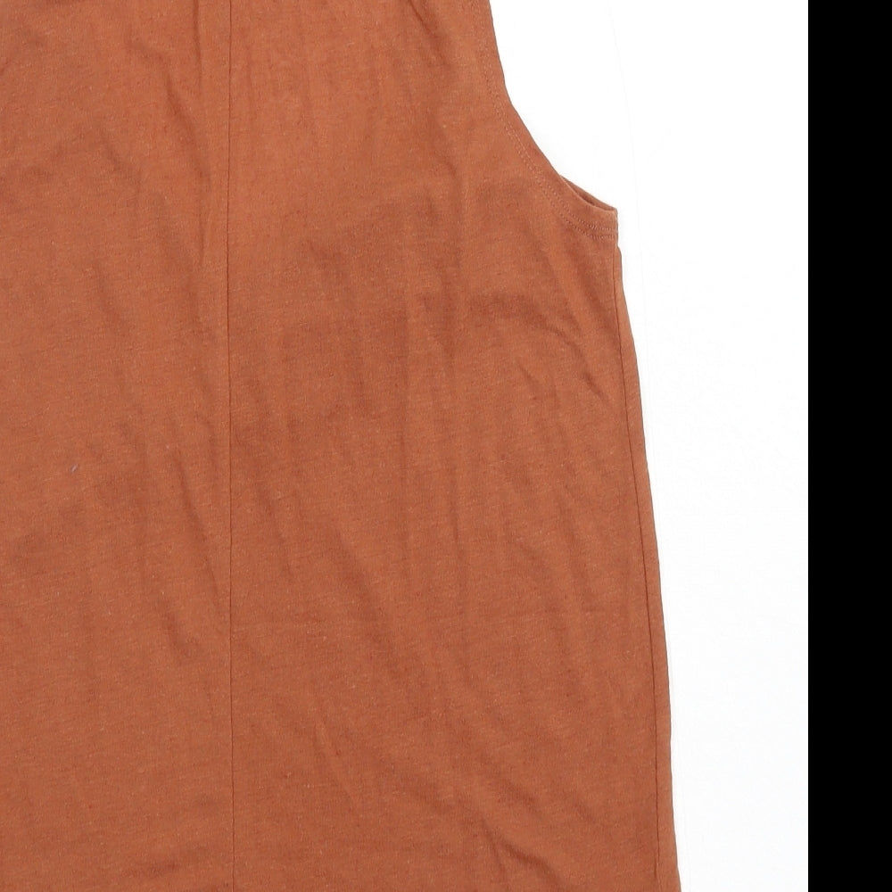New Look Womens Brown  Jersey Basic Tank Size 10
