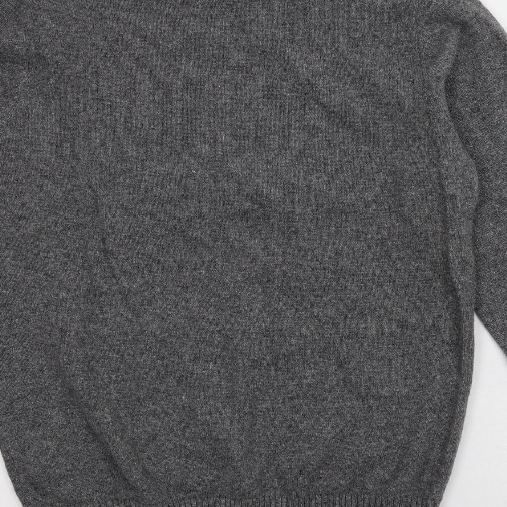 JACK & JONES Mens Grey  Knit Pullover Jumper Size M