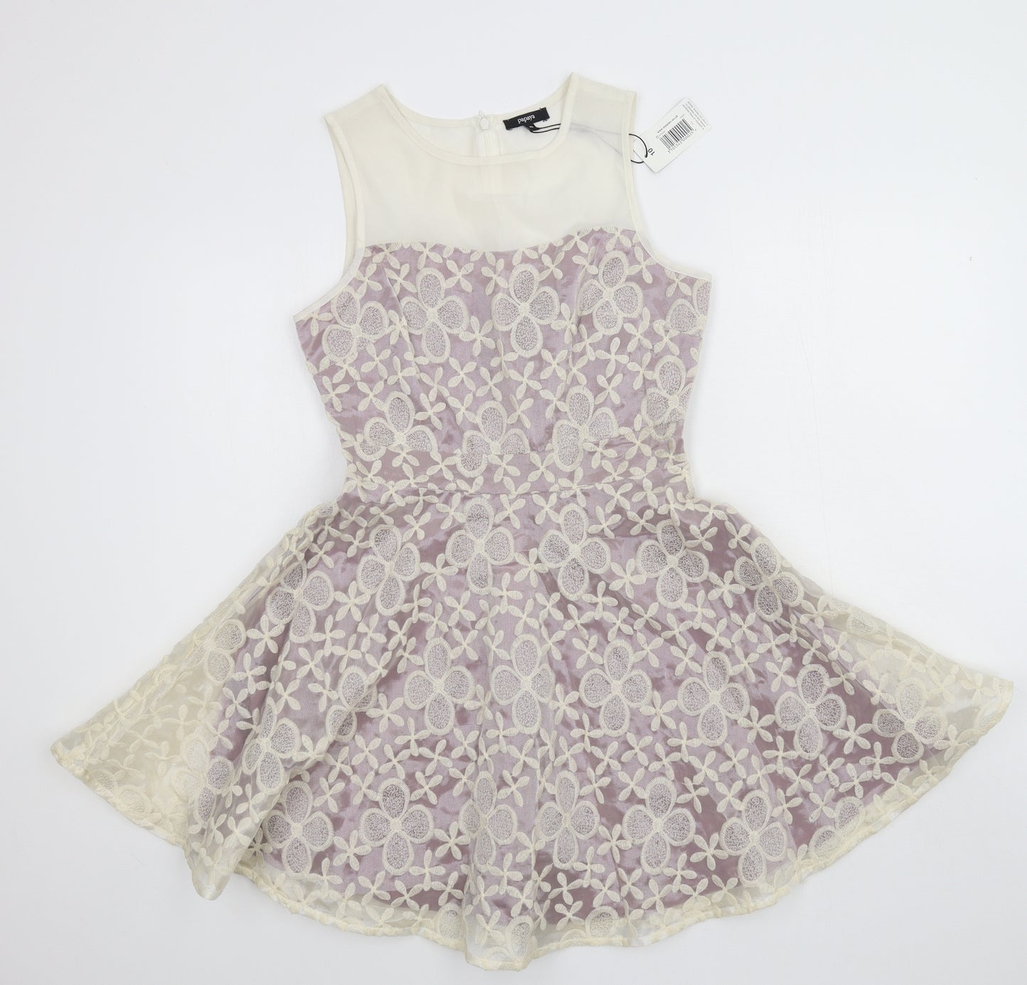 Papaya Womens Purple Floral  Skater Dress  Size 10