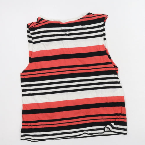 Topshop Womens Multicoloured Striped Jersey Basic Tank Size 10