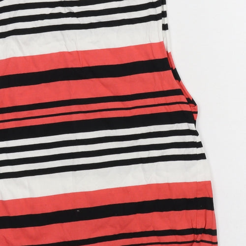 Topshop Womens Multicoloured Striped Jersey Basic Tank Size 10