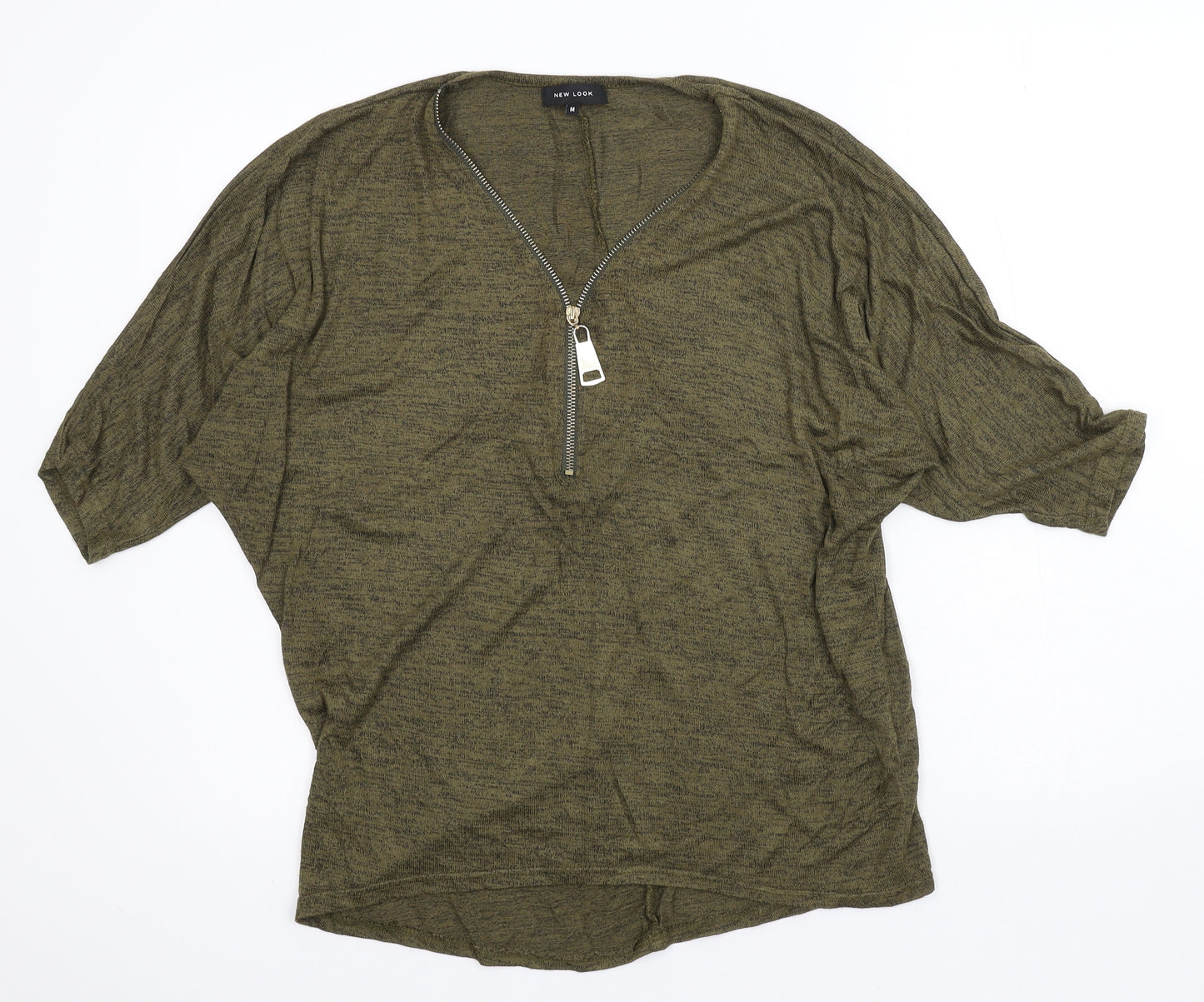 New Look Womens Green  Knit Pullover Jumper Size M