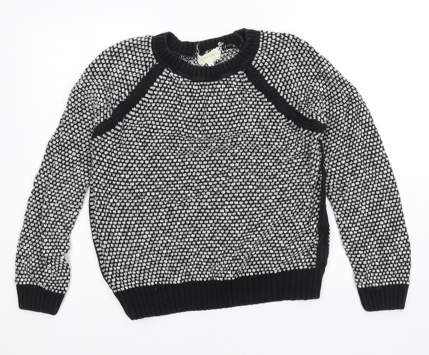 New Look Womens Black  Knit Pullover Jumper Size 12