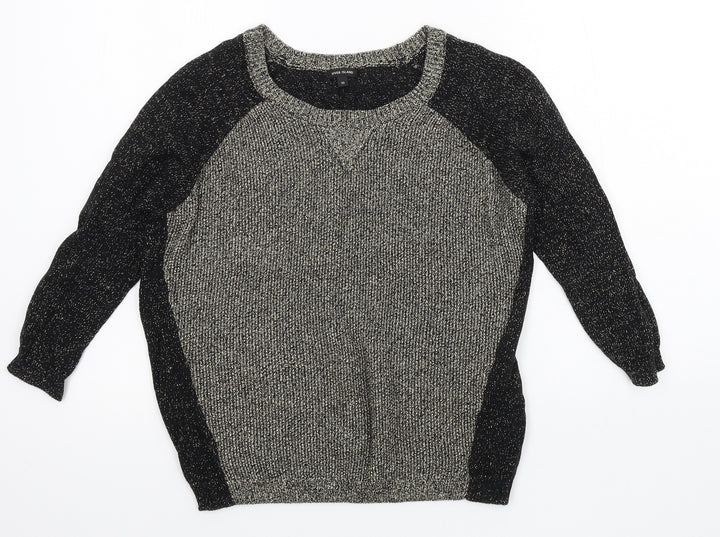 River Island Womens Black  Knit Pullover Jumper Size 10