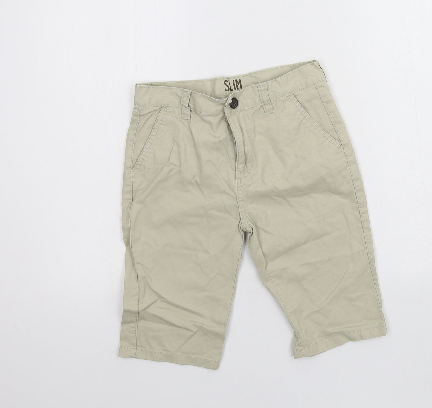 Denim & Co. Boys Ivory   Bermuda Shorts Size 10-11 Years