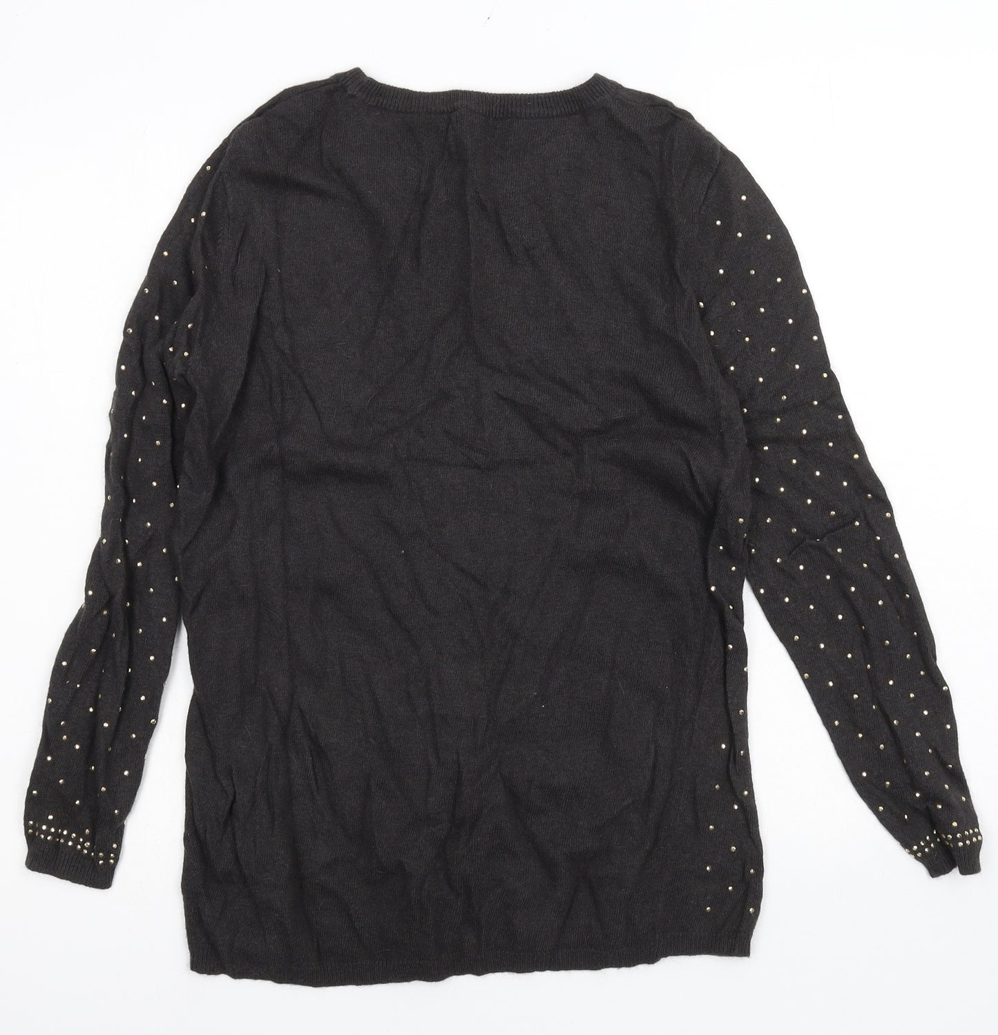 River Island Womens Grey  Knit Pullover Jumper Size 12