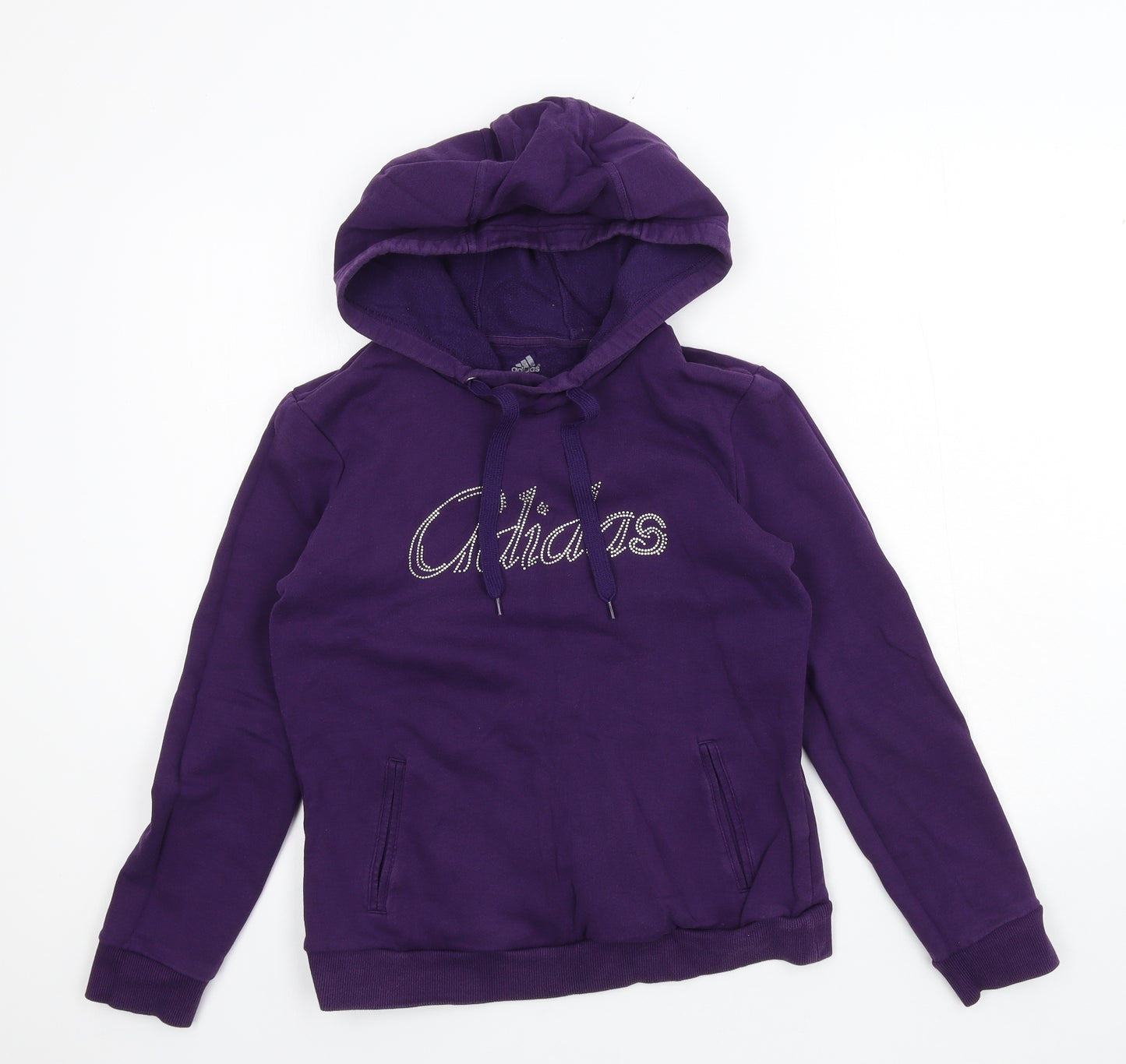 adidas Womens Purple  Jersey Pullover Hoodie Size 8