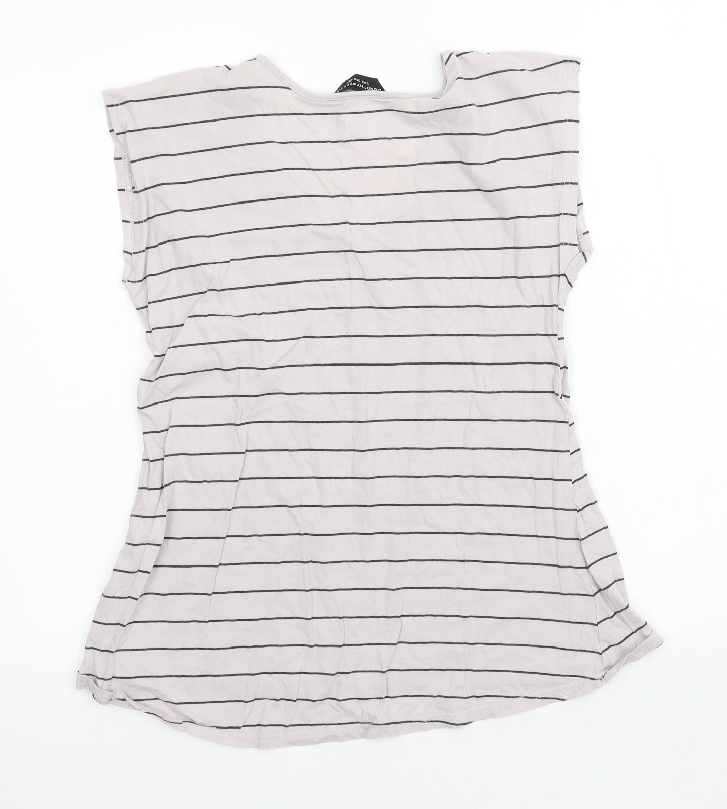 Dorothy Perkins Womens White Striped Jersey Basic T-Shirt Size 10