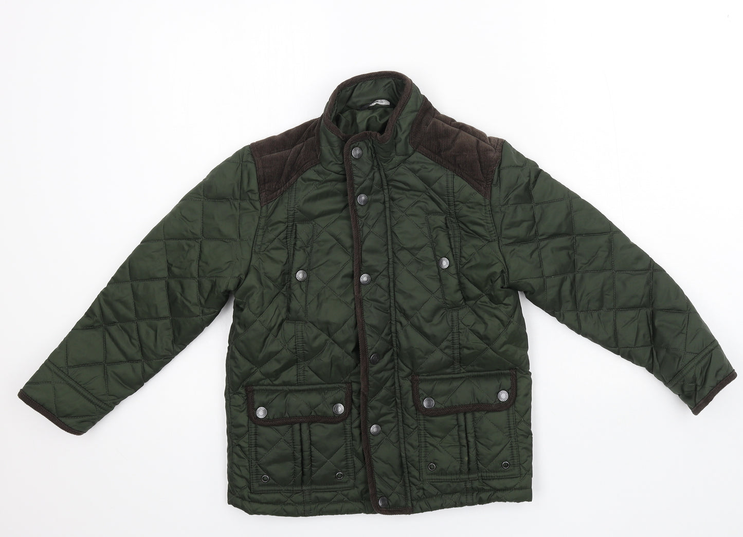 George Boys Green   Quilted Jacket Size 7-8 Years