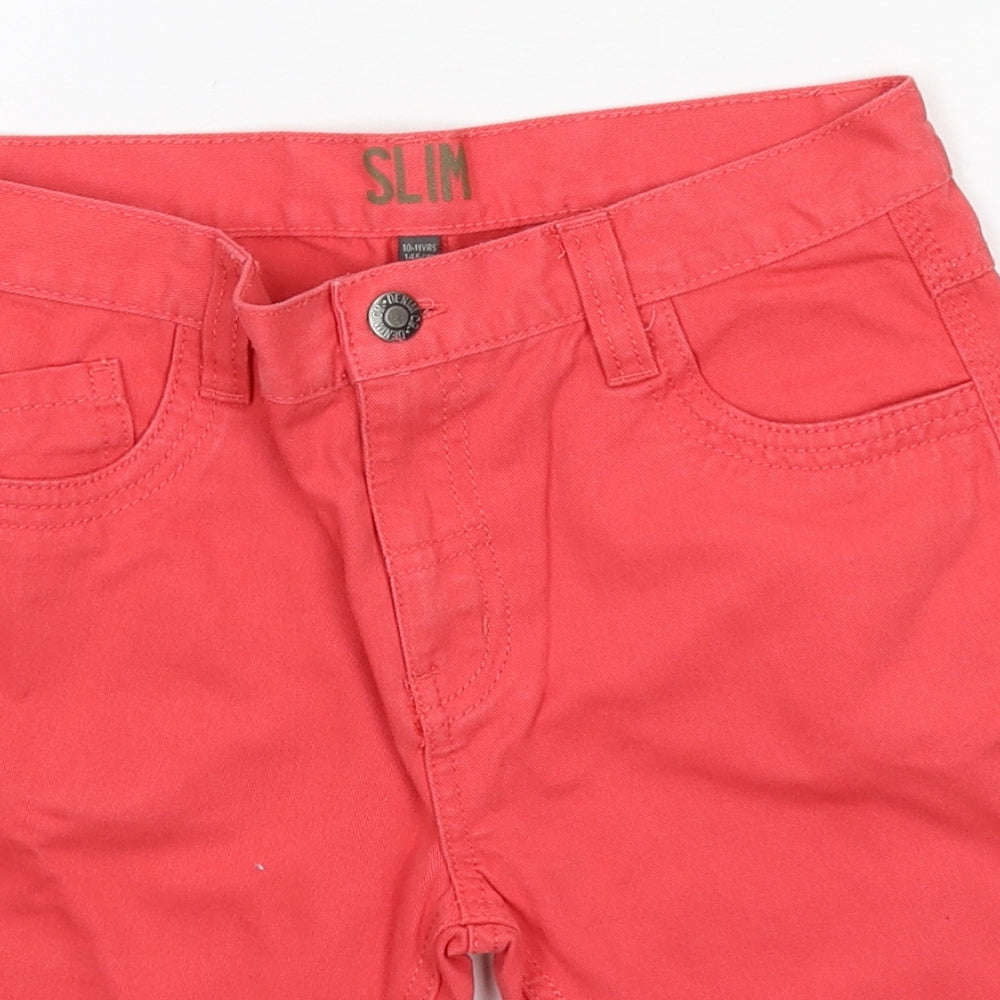 Denim & Co. Boys Red   Bermuda Shorts Size 10-11 Years