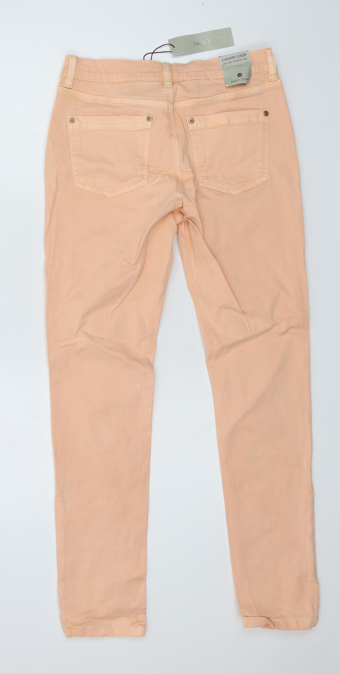 Oasis Womens Orange  Denim Skinny Jeans Size 10 L27 in
